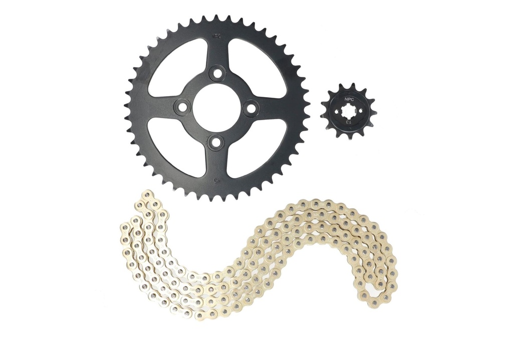 KIT TRACCION TVS APACHE RTR 200 (DORADO) 